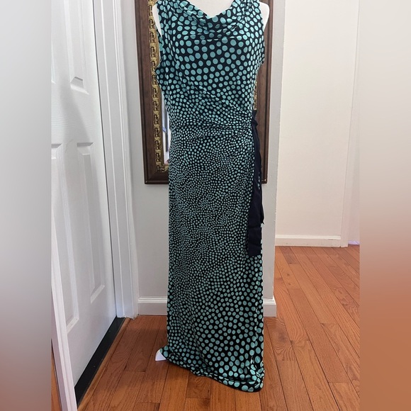 Taylor Green Ruched Wrap Maxi Dress - Picture 1 of 10
